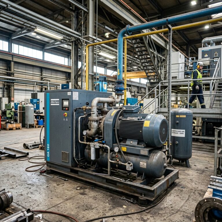 kompressor vibriert fertigungshalle
