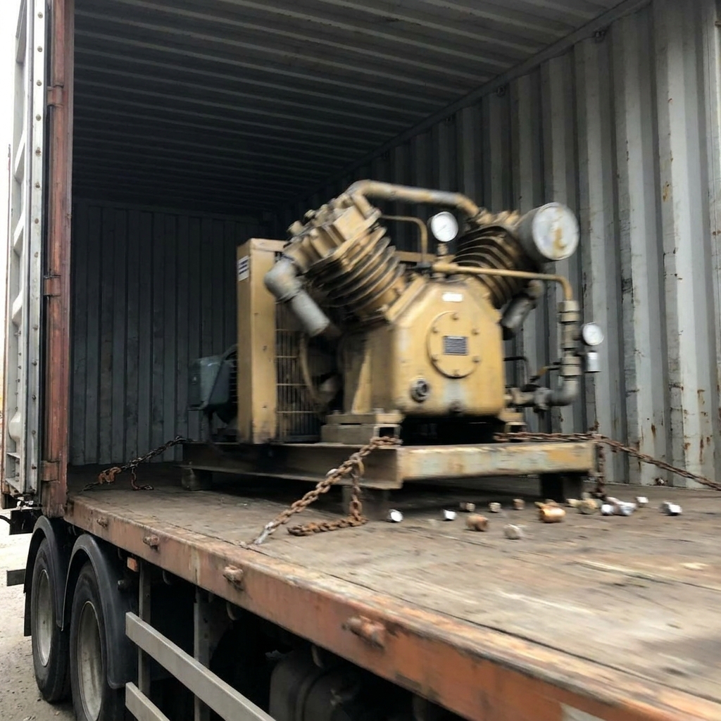 kompressor vibriert container